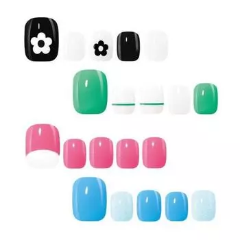 Выбирайте из 10 видов наклеек для гелевого педикюра WAKEMAKE (Легкая посадка+) 01Sun Pink Up