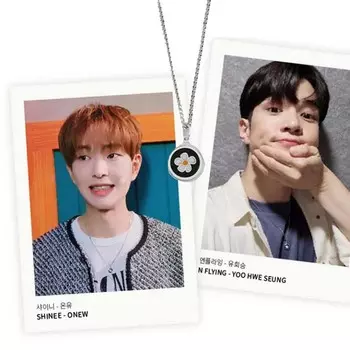 [Выбор Stray Kids HYUNJIN] Ожерелье BLOOM CIRCLE + 1 случайная фотокарточка S(400mm)