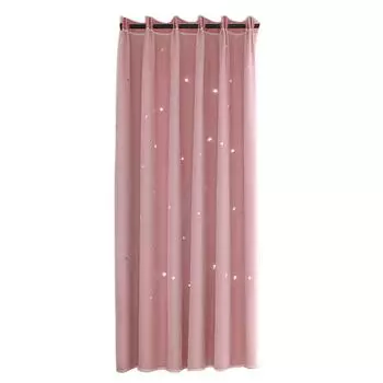 Выдалбливают Звезда Стиль Окно Вуаль Тюль Шторы Прозрачные Панели Спальня Гостиная Декор Розовый