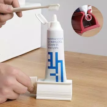 Выдавливатель зубной пасты для выдавливания зубной пасты Детский выдавливатель для умывания лица Ручной выдавливатель зубной пасты для ванной комнаты белый