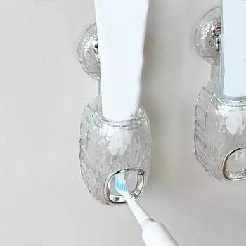 Выдавливатель зубной пасты с присоской без прокола Прозрачный выдавливатель зубной пасты для ванной комнаты прозрачный