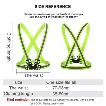 Выделите светоотражающие ремни для ночной работы, безопасности бега, регулируемого светоотражающего жилета, светоотражающей куртки высокой видимости One size fits all синий