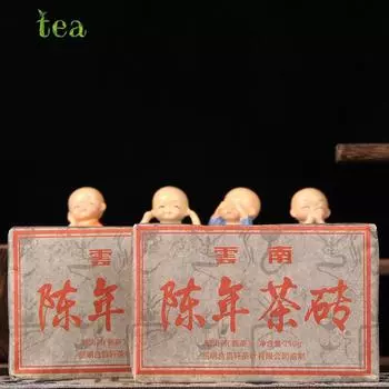 Выдержанное старое чайное сырье Состаренные чайные кубики Юньнаньский чай Пуэр 250 г Кирпичный чай Выдержанный чай Выдержанный чай Пуэр 250g