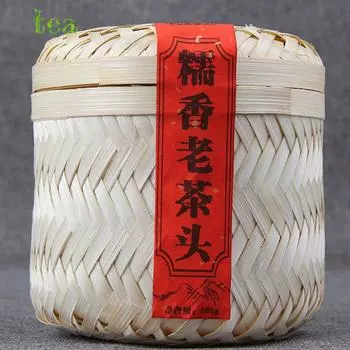 Выдержанный чай пуэр, измельченное серебро, клейкий аромат, старая чайная головка 500 г, бамбуковая корзина ручной работы 500g