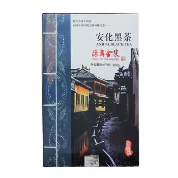 Выдержанный темный чай Фу Ча Аньхуа 2015 года, прессованный темный чай Gloden Flower, 950 г 950g