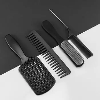 Выдолбленная прическа Большая изогнутая расческа