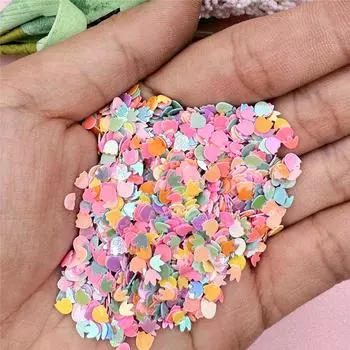 Выдолбленные маленькие ножки с 3,3*3,2 мм ПВХ пайетками симпатичные смоляные пайетки DIY акриловые декоративные пайетки 1000 шт модные аксессуары зелёный