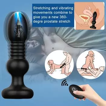Выдвижная анальная пробка беспроводной пульт дистанционного управления электрический массажер секс-игрушки для мужчин и женщин одежда устройство для мастурбации вибрационная анальная пробка