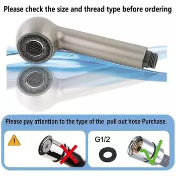 Выдвижная душевая головка с распылителем Удобное крепление для раковины Практичные обновления раковины G1/2 Улучшите свой кухонный опыт B
