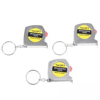 Выдвижная карманная измерительная линейка из нержавеющей стали 1 м/3 фута, брелок для рулетки Onesize