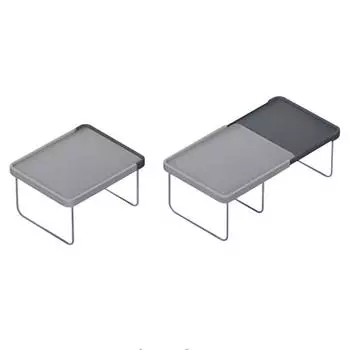 Выдвижная кухонная складная полка из нержавеющей стали кухонная полка-органайзер для ванной комнаты синий/серый