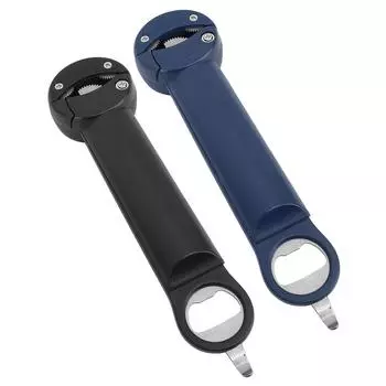 Выдвижная открывалка для банок, регулируемая открывалка для бутылок из нержавеющей стали, экономящая труд, многофункциональная открывалка для бутылок для дома Black