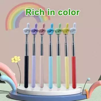 Выдвижная палочка для пальцев, выдвижная телескопическая указка для учителей в классе, мини-ручной презентер, доска для презентации, указатель A чёрный