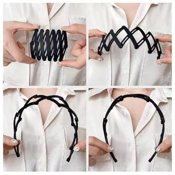 Выдвижная повязка для волос Заколки для волос Дорожная банка Складная повязка на голову ручной работы 5pc