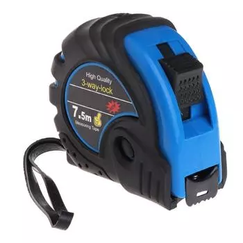 Выдвижная рулетка длиной 5 м, метрическая резиновая измерительная лента с 3-позиционным замком, линейка 5M