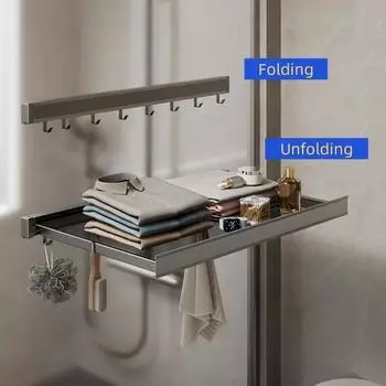 Выдвижная сетка для сушки белья, невидимая сушилка для белья на балконе, настенная вешалка для белья из алюминиевого сплава без проколов белый