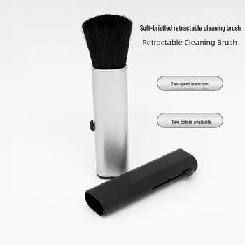 Выдвижная шерстяная щетка для чистки клавиатуры, вентиляционных отверстий автомобиля и камеры чёрный