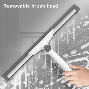 Выдвижная силиконовая щетка для пола, легкая очистка без перепадов, эргономичный дизайн, треугольная щетка для пола M белый