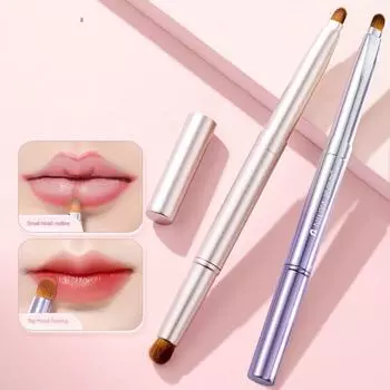 Выдвижная телескопическая кисть для блеска для губ с металлической ручкой, кисть для макияжа, инструмент для макияжа