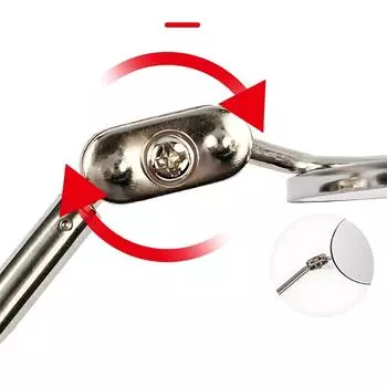 Выдвижная телескопическая линза для осмотра на 360 градусов, круглое зеркало, серебряный карманный зажим, новые автомобильные инструменты, удлиненный инструмент для самостоятельного изготовления от 7-1/4 до 30 дюймов