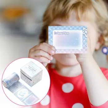 Выдвижная Заметка Звезда Блеск Перламутровая Прозрачная Блестящая Пленка Заметка, Подходит Для , Школы, Предметов Ежедневного Пользования One Size