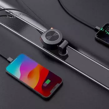 Выдвижное автомобильное зарядное устройство с 2 портами USB 69 Вт 4-в-1 адаптер для быстрой зарядки для iPhone 16/15/14/13 кабель Type-C PD 3A порт зарядное устройство чёрный