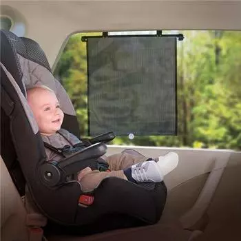 Выдвижное окно автомобиля УФ-блок для установки суровых лучей Солнечный свет Легкая регулируемая длина M чёрный