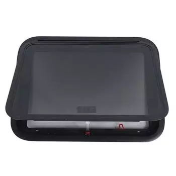 Выдвижное окно для кемпера-трейлера 30,48x22,36 дюйма, закаленное стекло, выходное окно для кемперов с грузовым прицепом для перевозки лошадей чёрный