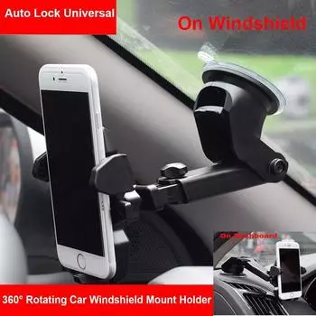 Выдвижной автомобильный кронштейн на присоске для мобильного телефона может быть приборной панелью, навигационный кронштейн для мобильного телефона чёрный