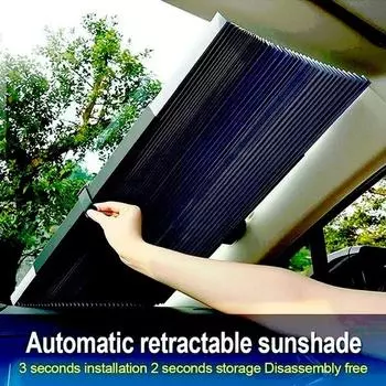 Выдвижной автомобильный солнцезащитный козырек на лобовом стекле, солнцезащитный козырек для внедорожника, переднее и заднее окно, фольгированная занавеска, солнечная УФ-защита, солнцезащитный козырек 46cm