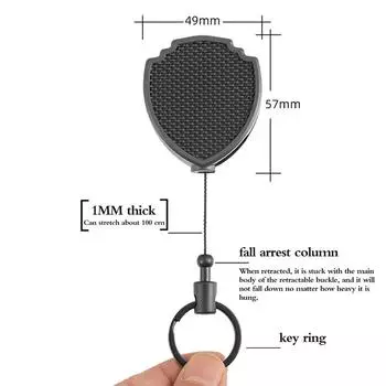 Выдвижной брелок для ключей, многофункциональный карабин, держатель для ключей, держатель для бейджа