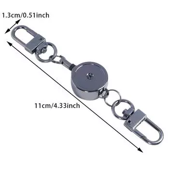 Выдвижной брелок для ключей, противоугонный металлический, легко тянущийся, пряжка, веревка, эластичный брелок для ключей, спортивный выдвижной брелок для ключей, аксессуары для медсестры One Size