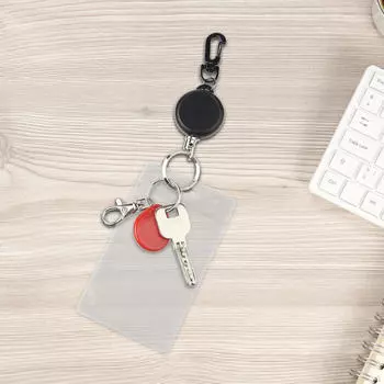 Выдвижной брелок-карабин, держатель идентификационного бейджа, пряжка, шнур, катушка, ключ для