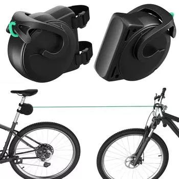 Выдвижной буксировочный трос для велосипеда, тяговый трос для велосипеда, портативная система буксировки велосипеда, трос для родителей и детей для езды на велосипеде на открытом воздухе чёрный