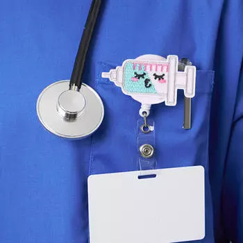 Выдвижной держатель для бейджа, держатели для удостоверений личности, многофункциональная забавная телескопическая катушка для медсестры с зажимом Style A