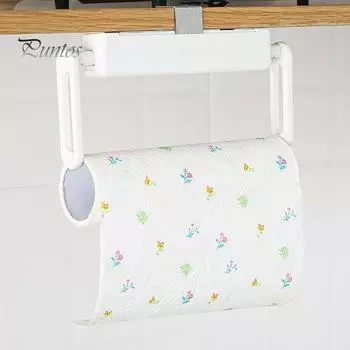 Выдвижной держатель для бумажных полотенец, регулируемая длина, простая установка, держатель для рулонной бумаги, органайзер для ванной комнаты и кухни белый