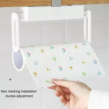 Выдвижной держатель для бумажных полотенец, регулируемая длина, простая установка, держатель для рулонной бумаги, органайзер для ванной комнаты и кухни