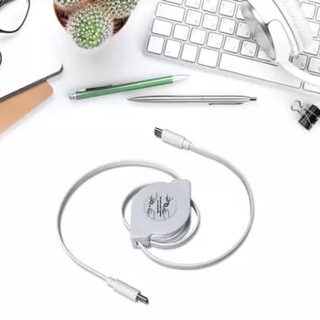 Выдвижной кабель для передачи данных PD 60 Вт USB C на USB C, шнур для быстрой зарядки ноутбука для телефонных переключателей типа C, планшетов