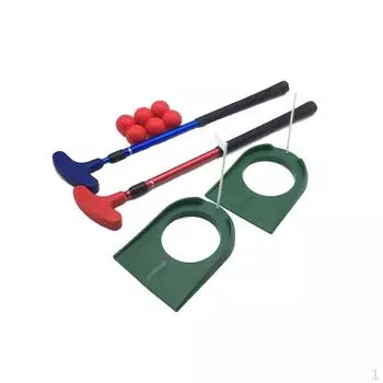 Выдвижной паттер для гольфа с чашками для паттинга и набором мячей для тренировок на заднем дворе With Flag