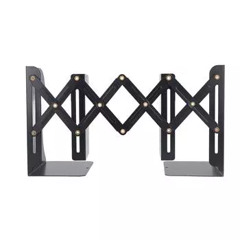 Выдвижной подставка для книг, простой тонкий дизайн, черный металлический подставка для книг, держатель для рабочего стола, домашнего кабинета