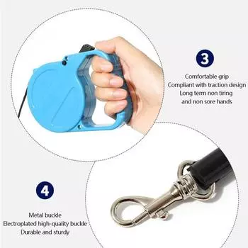 Выдвижной поводок для домашних животных, походный, прогулочный, автоматический, удлиняющийся поводок для маленьких и средних собак, не спутывающийся поводок для прогулок с домашними животными