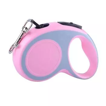 Выдвижной поводок для домашних животных с автоматической регулируемой удобной ручкой и принтом лапы для прогулок с домашними животными 5M