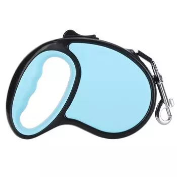 Выдвижной поводок для собак 3/5 м, прогулочный поводок с противоскользящей ручкой для маленьких и средних собак(Синий 5м/16.4фута) 5M синий