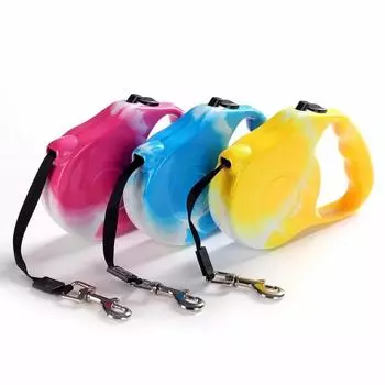 Выдвижной поводок для собак 3 м автоматический прочный нейлоновый поводок для щенков удлиняющийся поводок для ходьбы и бега для маленьких и средних собак 3M зелёный