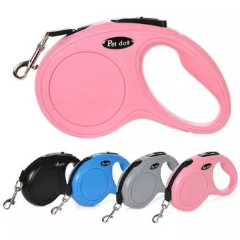 Выдвижной поводок для собак из нейлона для маленьких и средних собак, кошек, прочный поводок для щенков, йоркширский чихуахуа, товары для животных 3m чёрный