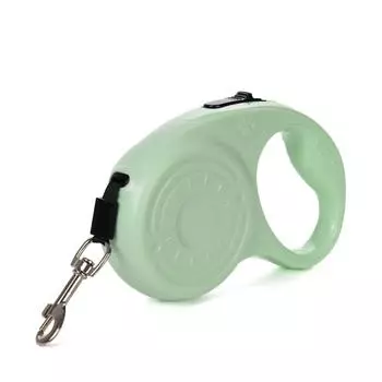 Выдвижной поводок для собак маленьких собак, кошек, рулетка, поводок для прогулок на открытом воздухе, удлиняющаяся нескользящая ручка, товары для домашних животных в йоркширском стиле 3m зелёный