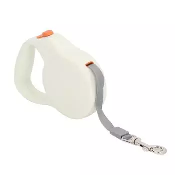 Выдвижной поводок для собак, многоцелевой, автоматический, регулируемый, для домашних животных, тяговый трос для прогулок на открытом воздухе белый