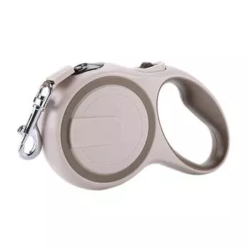 Выдвижной поводок для собак, поводок для прогулок с противоскользящей ручкой, не допускающий спутывания, светоотражающий, для маленьких собак и кошек 5M хаки