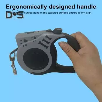 Выдвижной поводок для собак с эргономичной ручкой и фонариком, прочный, не спутывающийся, нейлоновый поводок для прогулок с собаками средних и маленьких размеров Charging синий