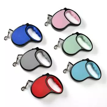 Выдвижной поводок для собак с прочной нейлоновой лентой для маленьких собак, кошек, поводок для выгула домашних животных, конструкция, не спутывающаяся на 360°, противоскользящая ручка, йоркширский поводок для чихуахуа 3M синий